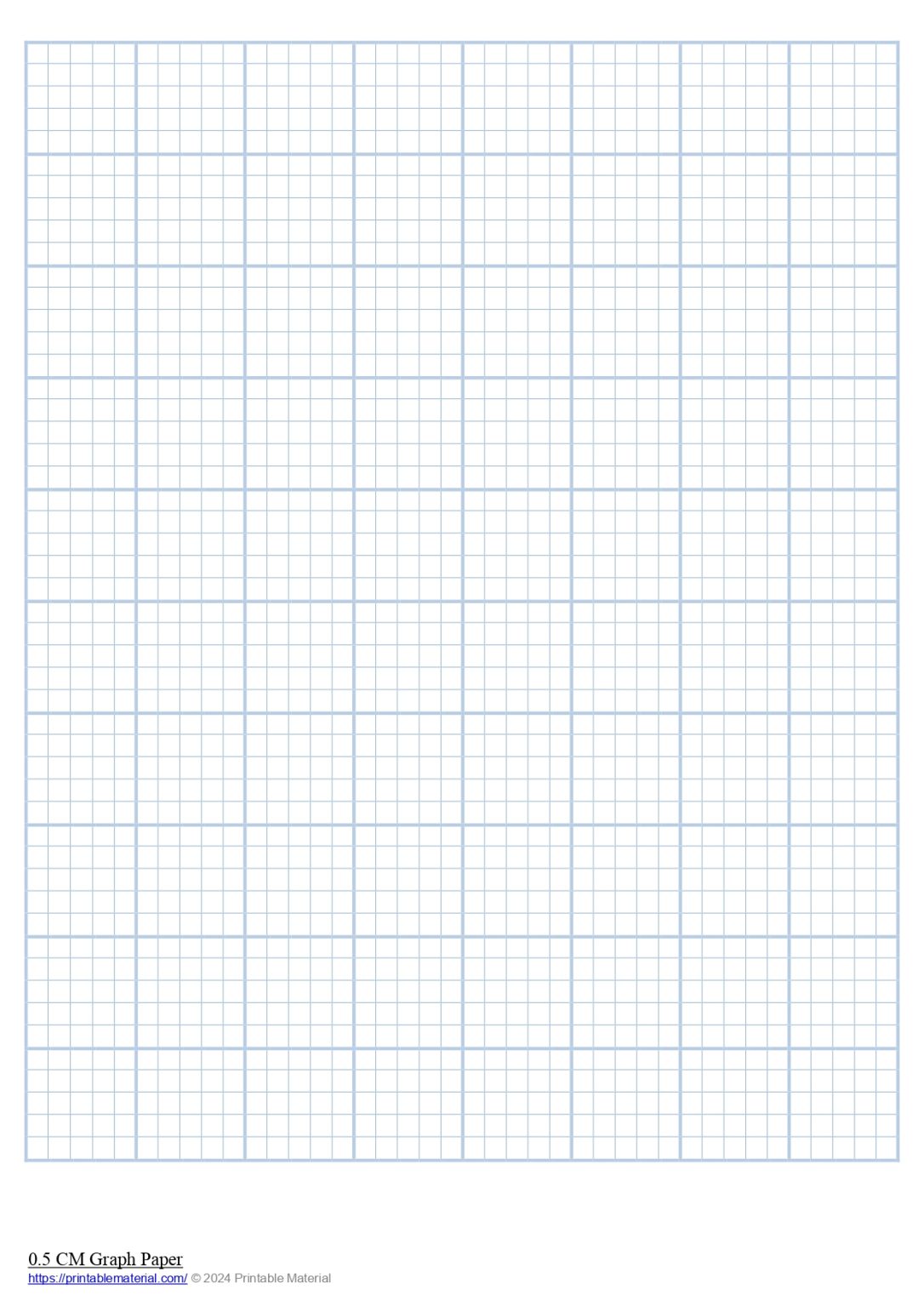 Graph Paper - Free Printable PDF with Various Sizes