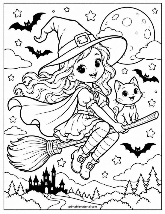 03.Whimsical Witch’s Moonlit Flight