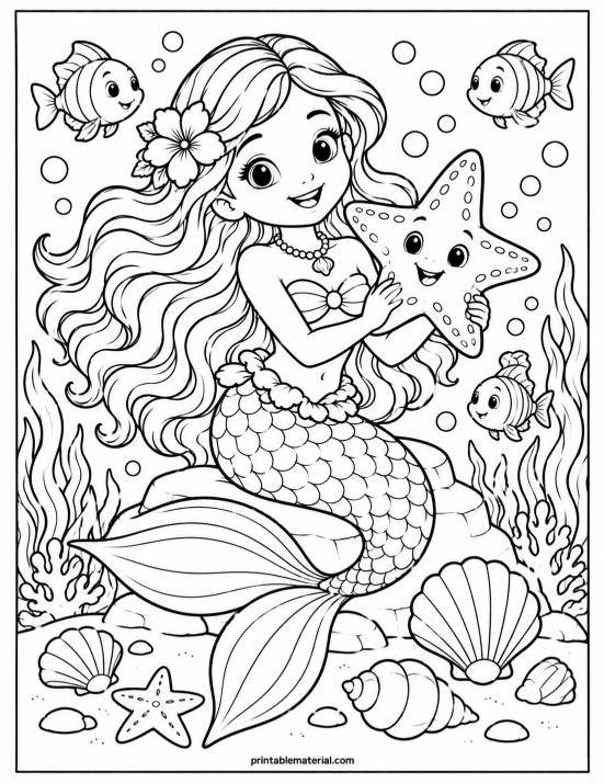08.Mermaid and Starfish Underwater Adventure