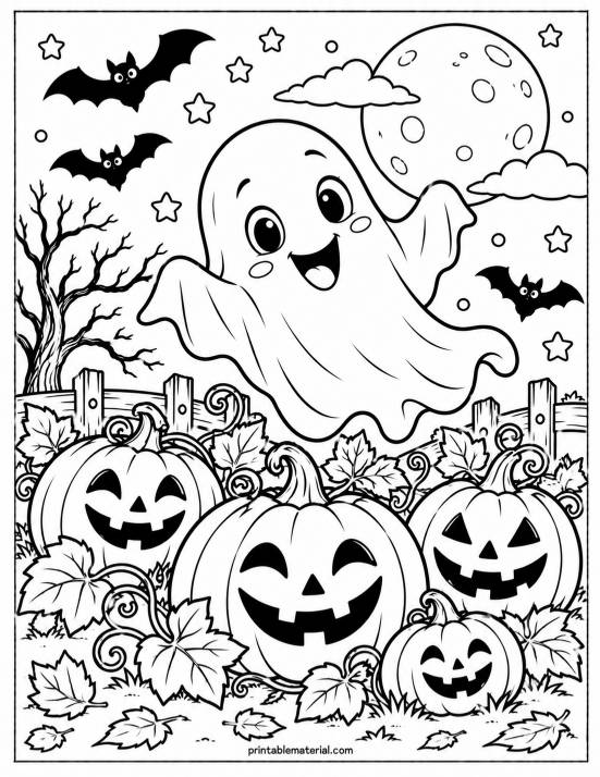 12.Friendly Ghost in a Pumpkin Patch