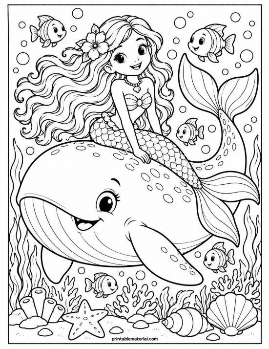 12.Mermaid’s Joyful Whale Ride