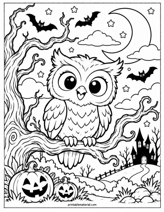 13.Owl’s Spooky Halloween Night