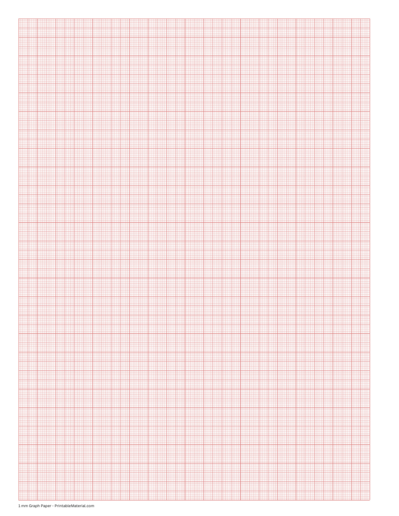 Graph Paper - Free Printable PDF with Various Sizes