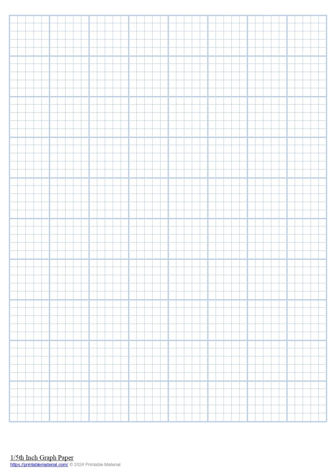 Graph Paper Free Printable PDF with Various Sizes