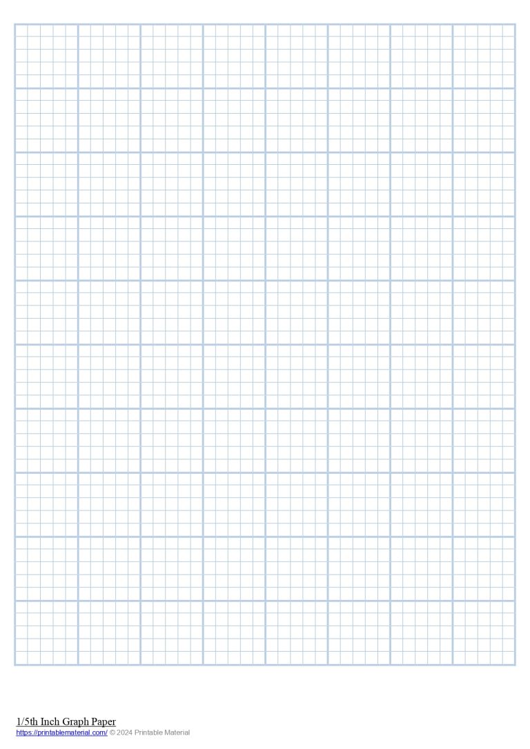 Graph Paper - Free Printable PDF with Various Sizes