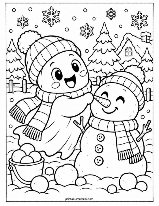 23.Ghost and Snowman Winter Fun