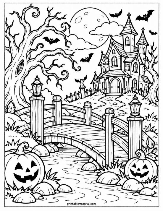 24.Haunted Mansion Moonlit Bridge