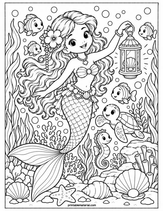 26.Mermaid’s Underwater Lantern Adventure
