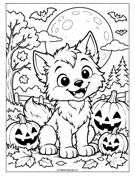 Adorable Werewolf Under the Harvest Moon