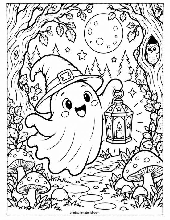 29.Whimsical Ghost in a Magical Forest