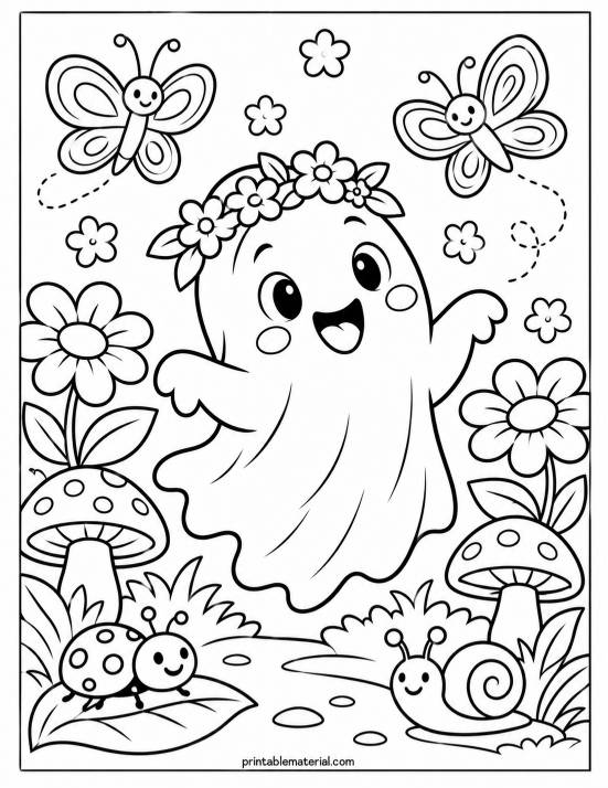 Ghost Coloring Pages