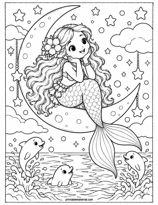 40.Mermaid Moonlit Ocean Adventure
