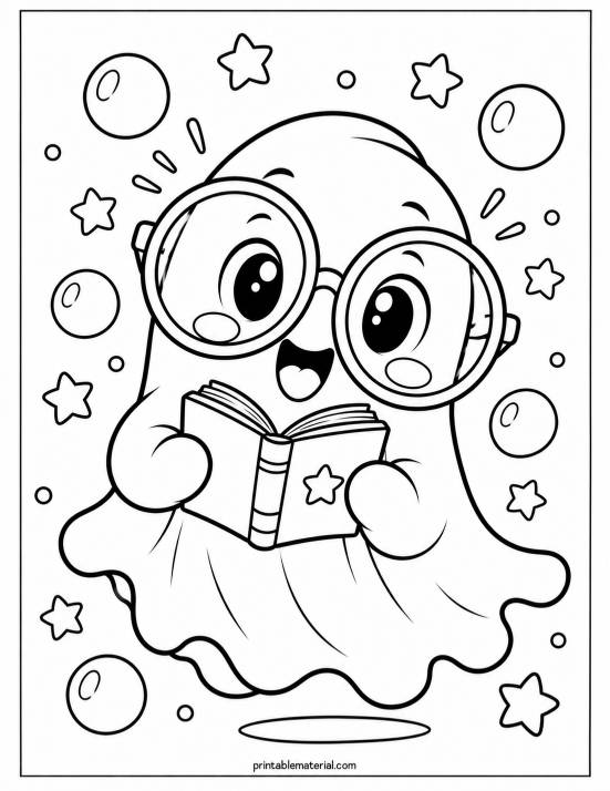 41.Cheerful Ghost Reading with Stars