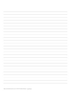 Lined Paper Templates - Printable Material