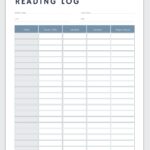 March Reading log Printable