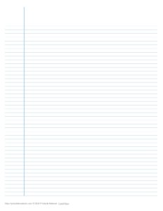 Lined Paper Templates - Printable Material