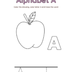 letter a coloring sheets